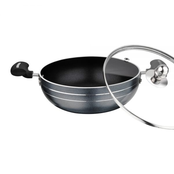 Deep Kadai with Glass Lid